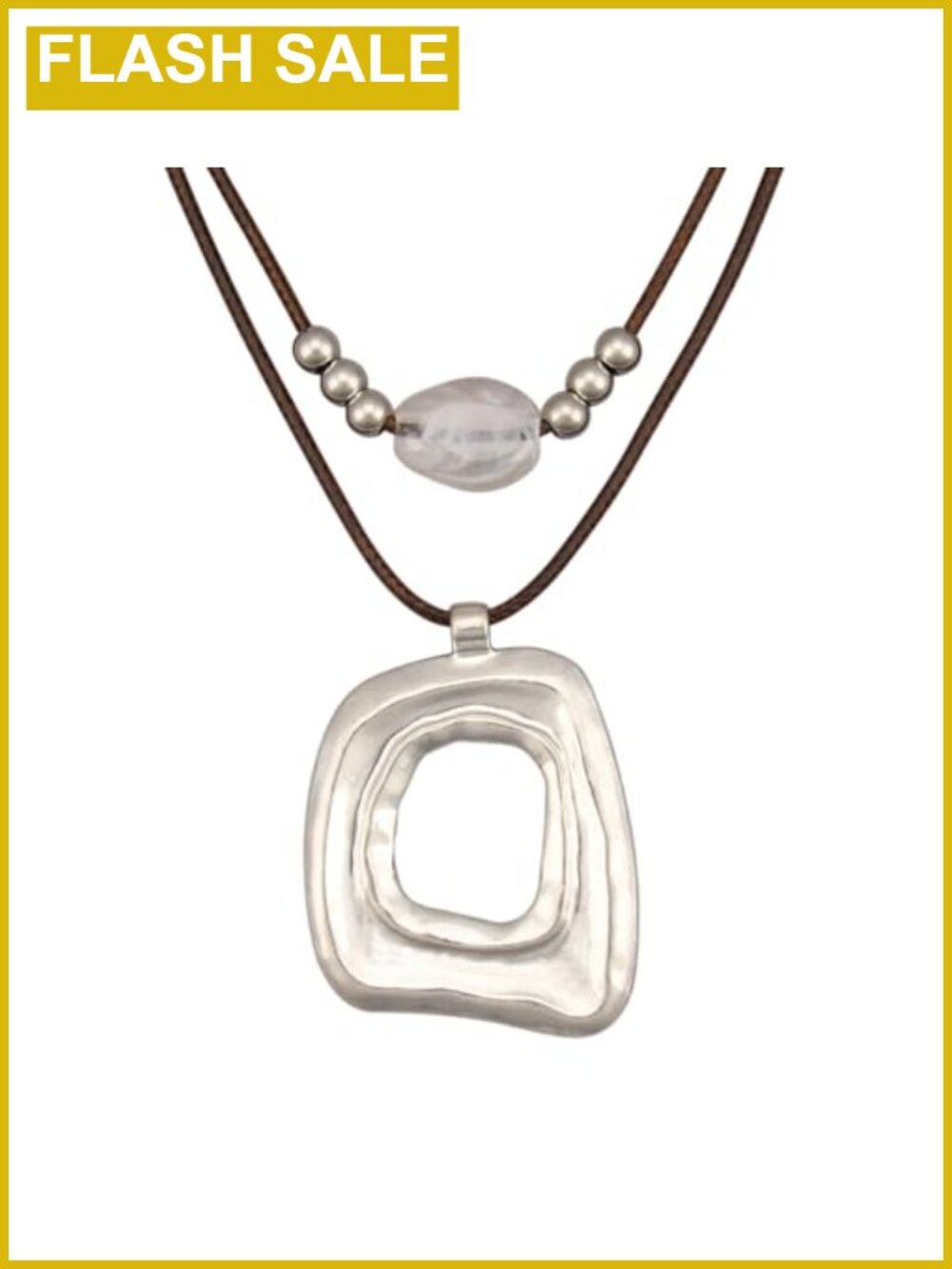 Boho Chunky Circle Necklace for Women Faux Leather Choker Necklace